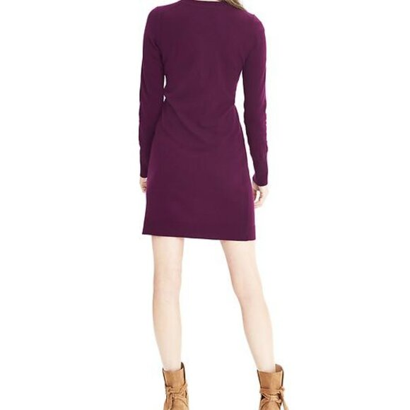 BANANA REPUBLIC PLUM CREW NECK SWEATER DRESS - Picture 6 of 6